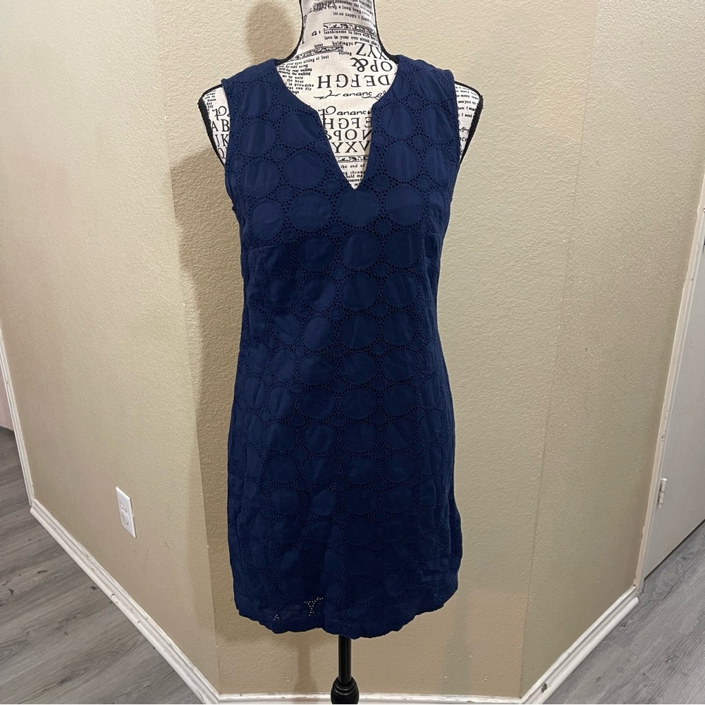 Banana Republic dark blue‎ sleeveless dress sz 0